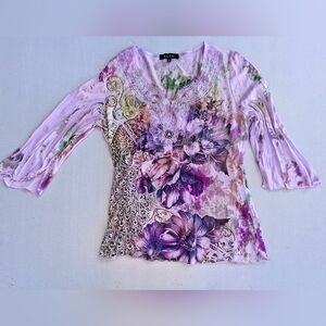 B.L.E.U. Floral Multicolor Blouse